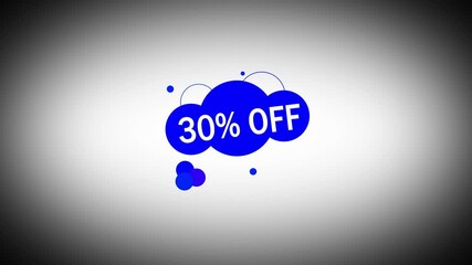 Poster - Offer promo for shopping. Animated announcement displaying 30 percent off sale promotion on a gradient background. . Ideal for driving urgency and boosting online shopping conversions.