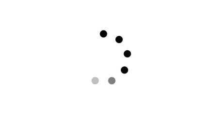 Fototapete - . Retry and try again concept shows progress, waiting, and system response. Minimalist circle animation indicating progress and loading on a pure white background