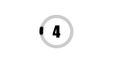 Fototapete - Animated counting timer element displaying number two in clean modern circular design