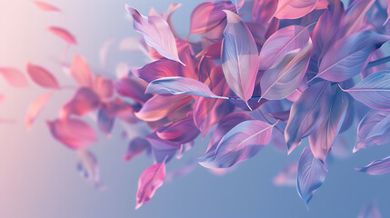 Poster - A beautiful display of purple and pink leaves creates a natural and artistic background