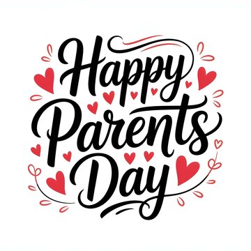 Happy Parents Day graphic design for a greeting card