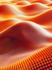 Poster - A red and orange line of dots that looks like a wave