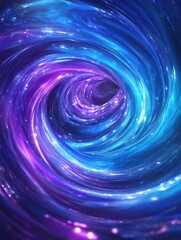 Poster - Captivating abstract background of blue and purple light swirls, ideal for technology or energy themed projects
