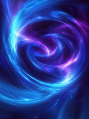 Poster - Captivating abstract background of blue and purple light swirls, ideal for technology or energy themed projects
