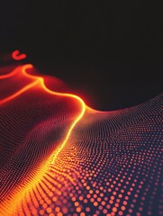 Poster - A red and orange line of dots that looks like a wave
