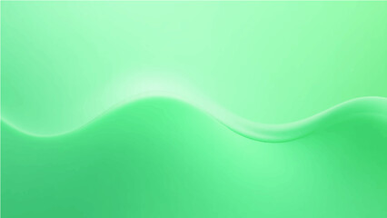 Wall Mural - Soft light green gradient abstract background with flowing curves and grain texture.