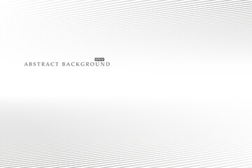 Fototapete - Abstract futuristic striped background with perspective. White minimalistic copy space concept - geometric infinity lines design. Placard, banner, presentation template