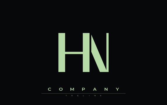 HN Modern Initials Logo Design. Branding logo with stylized initials showcasing bold design and modern aesthetic. Ideal for professional business branding or creative projects focusing on minimalistic
