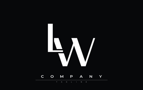 LW Modern Initials Logo Design. Branding logo with stylized initials showcasing bold design and modern aesthetic. Ideal for professional business branding or creative projects focusing on minimalistic