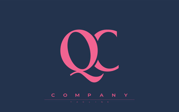 QC Modern Initials Logo Design. Branding logo with stylized initials showcasing bold design and modern aesthetic. Ideal for professional business branding or creative projects focusing on minimalistic