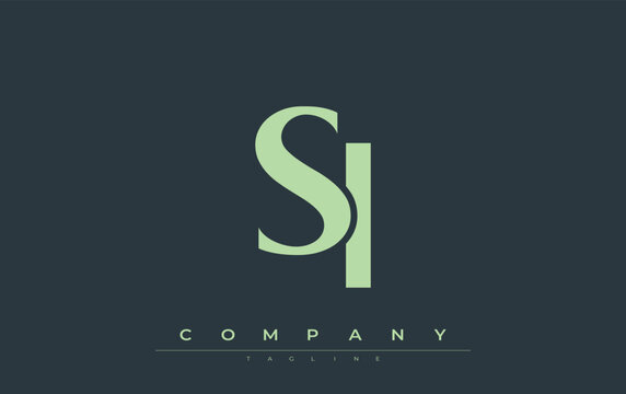 SI Modern Initials Logo Design. Branding logo with stylized initials showcasing bold design and modern aesthetic. Ideal for professional business branding or creative projects focusing on minimalistic