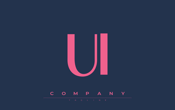 UI Modern Initials Logo Design. Branding logo with stylized initials showcasing bold design and modern aesthetic. Ideal for professional business branding or creative projects focusing on minimalistic
