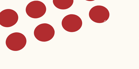 Poster - Abstract illustration featuring red polka dots in a repeating pattern on a white transparent background