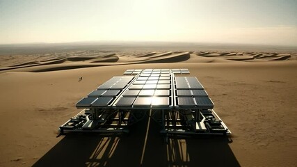 Desert solar panel array
