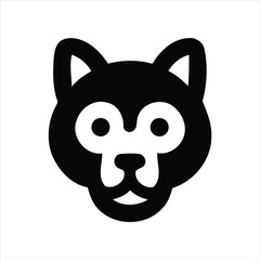 Poster - Simple and bold black and white vector illustration of a raccoon face icon