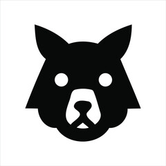Poster - Simple black and white bear face icon representing nature wildlife and animal themes