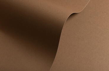 Fototapete - Chocolate brown designer paper sheet with smooth matte texture. Pure, peaceful, and eco friendly,