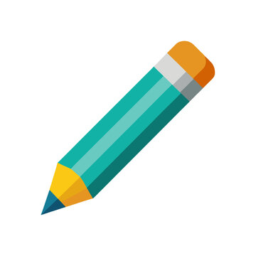 Pencil 3d illustration vector style with white background