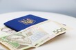 © PROKOPYCH - Ukrainian money and passport. Economics and citizenship.