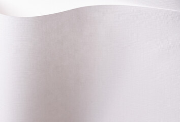 Poster - Subtle white paper texture with wavy lines and fine details, captured in a refined, macro closeup.