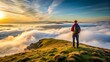 © SUMA - Hiker on top of a mountain