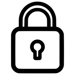 Poster - Secure lock graphic symbolizing safety and protection