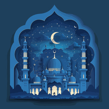 Eid mubarak islamic greetings background
