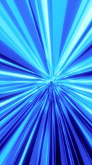 Poster - Radiant tunnel of blue energy streaks converging to a glowing center in futuristic style