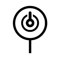 Fototapete - Simple power button symbol on a stand, graphic design element.