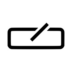 Poster - Simple black and white check mark icon inside a rectangle.