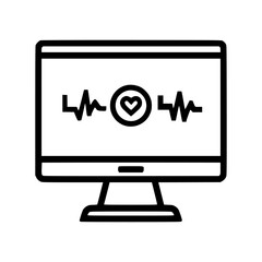 Poster - Computer screen displaying heart rate monitor data.