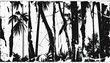 © vixion - Monochrome tropical jungle abstract art - excellent for conservation campaigns