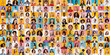 © Prostock-studio - This collage showcases a vibrant collection of faces from various backgrounds, highlighting different expressions and emotions that convey joy, unity, and diversity in lifestyle.