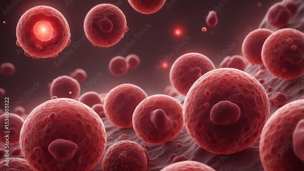 Microscopic View of Red Blood Cells Cellular Structure and Function ...