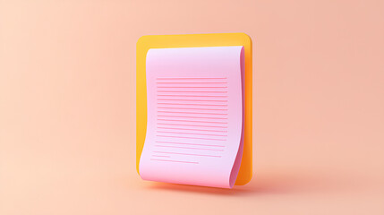 Poster - 3d icon of document paper isolated on background Stock Illustration
