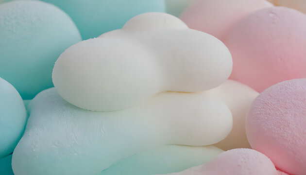 Vibrant Pastel Circle Foam Texture Background In Full Colour
