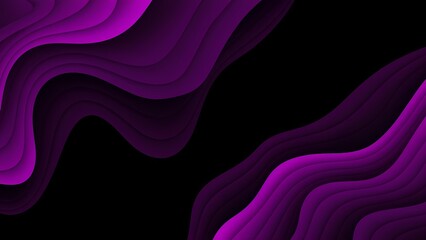Poster - Dynamic purple wave patterns abstract design digital art modern aesthetic close-up vibrant visuals for creative projects