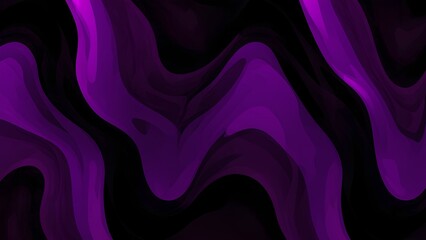 Poster - Dynamic purple wave patterns digital art abstract design vibrant color palette artistic perspective modern aesthetics