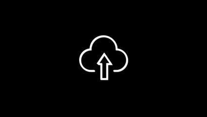 Fototapete - Cloud upload icon illustrating data transfer and online storage concepts for modern digital environments and technological advancement