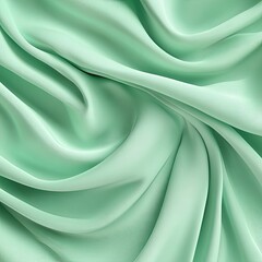 Poster - Soft Mint Green Satin Fabric Texture for Creative Backgrounds