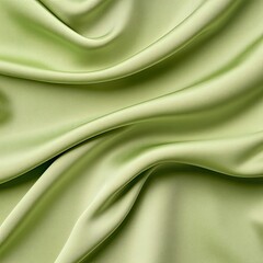 Poster - Soft Green Fabric Texture with Elegant Drapery and Smooth Surface