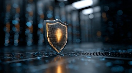 Poster - Digital Shield Cyber Security Protection Network Data Safety Technology Innovation Modern Abstract Background Digital Technology Secure Internet Defense System Safety Privacy      