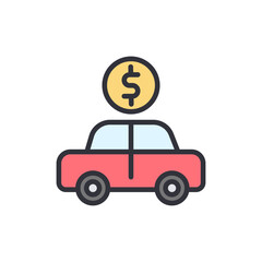 Poster - Illustration Showing Investment In Car And Wealth Accumulation Concept