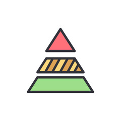 Poster - Colorful Layered Pyramid Diagram Representing Hierarchical Data Structure