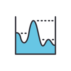 Poster - Abstract Visualization Of A Fluctuating Signal On Transparent Layer