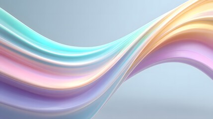 Fototapete - Abstract Flowing Pastel Waves