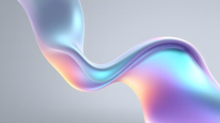 Fototapete - Abstract Gradient Flow with Smooth Curves and Vibrant Colors
