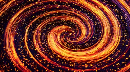 Poster - Vibrant Spiral Galaxy with Glittering Stars and Swirling Patterns