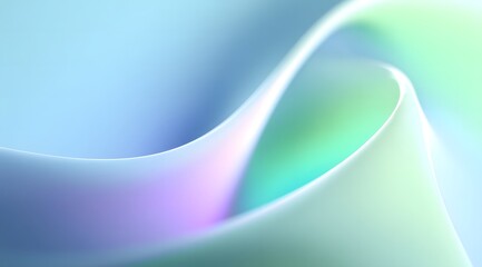 Poster - Abstract Gradient Wave Form with Soft Pastel Colors