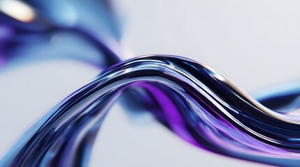 Poster - Abstract Flowing Ribbon with Gradient Colors